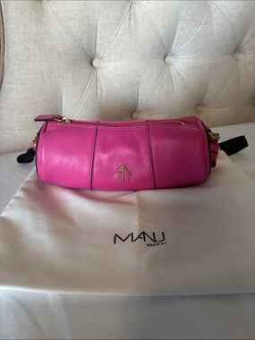 Manu Atelier XX Mini Cylinder Pink Leather